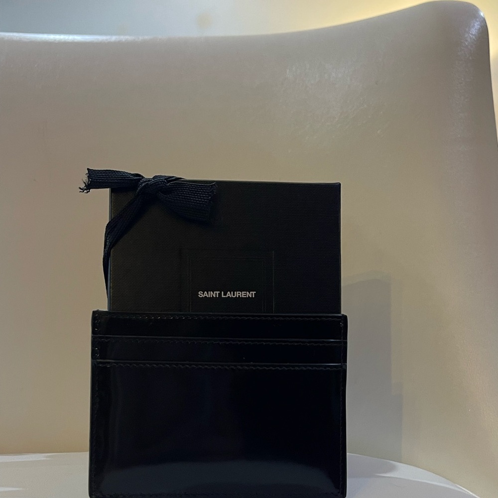 Saint Laurent Leather Black Card Holder - Picture 4 of 9